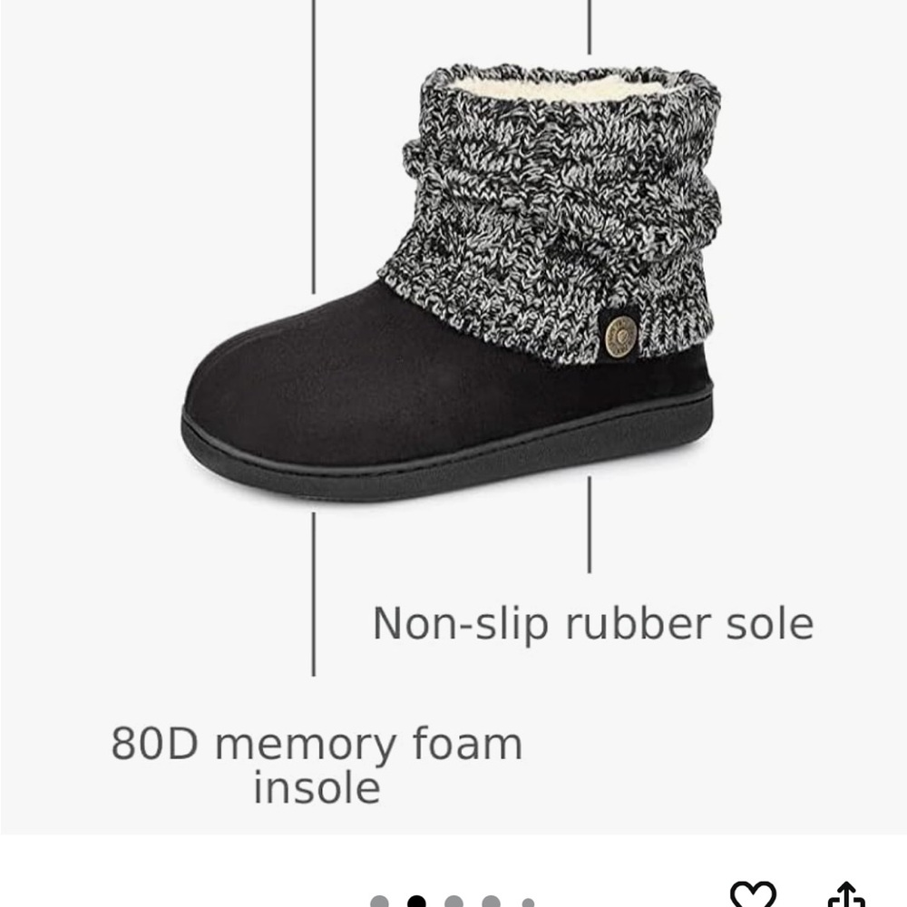Women's Black and Gray Slippers
